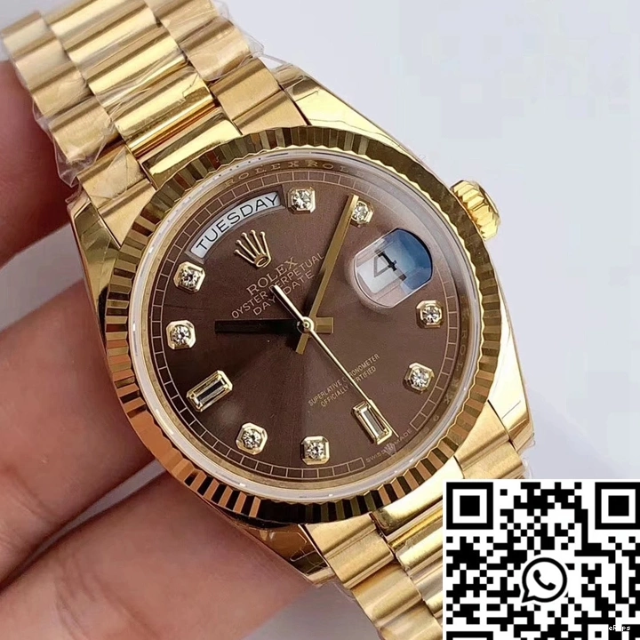 Gray Day-Date M128238-0022 Dial Yellow Rolex Gold EW Factory 0801